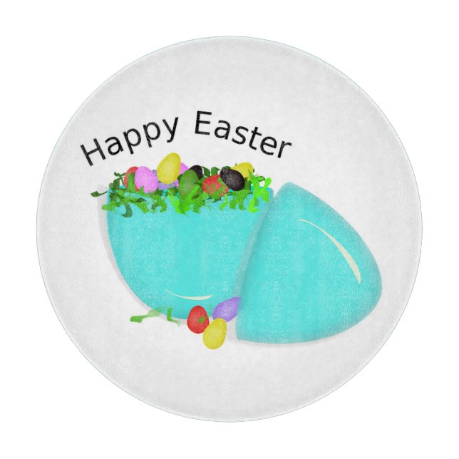 "HAPPY EASTER" EGG CUTTING BOARD (Front)