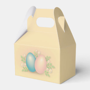 Happy Easter Egg & Flowers Favor Box