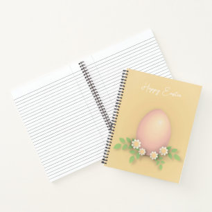 Happy Easter Egg & Flowers Notebook