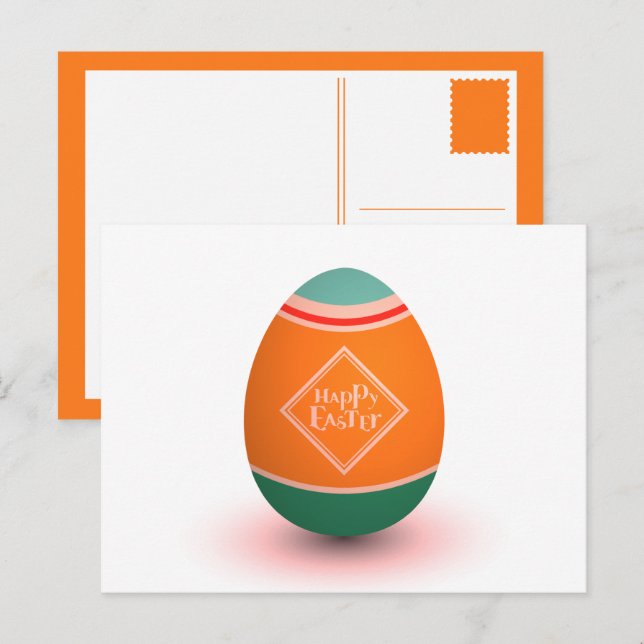 happy easter egg holiday postcard (Front/Back)