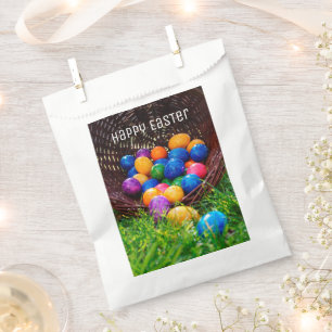 Happy Easter Egg Hunt Basket Photo Favour Bag