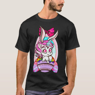 Happy Easter Egg Hunt Unicorn Bunny Cute Girly T-Shirt