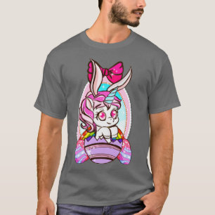 Happy Easter Egg Hunt Unicorn Bunny Cute Girly T-Shirt