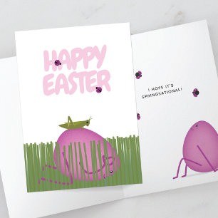 Happy Easter Egg in Hiding   Spring Scene Card