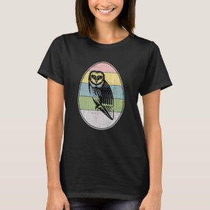 Happy Easter Egg Snowy Owl Graphic Cool Easter Day T-Shirt