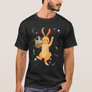 Happy Easter Eggs And Basket Rabbit Bunny T-Shirt