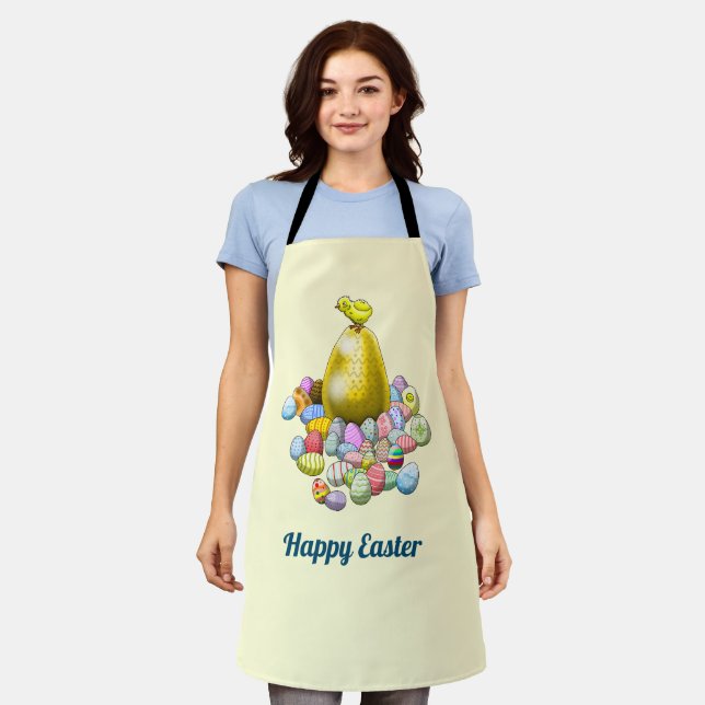 Happy Easter Eggs Apron (Worn)
