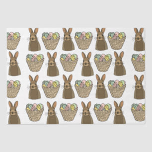 Happy Easter Eggs Basket Bunny Happy Easter Tissue Paper