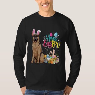 Happy Easter Eggs Bunny Dog German Shepherd Boys G T-Shirt