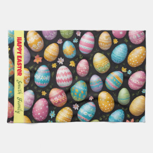 Happy Easter Eggs Collection Kitchen Towel