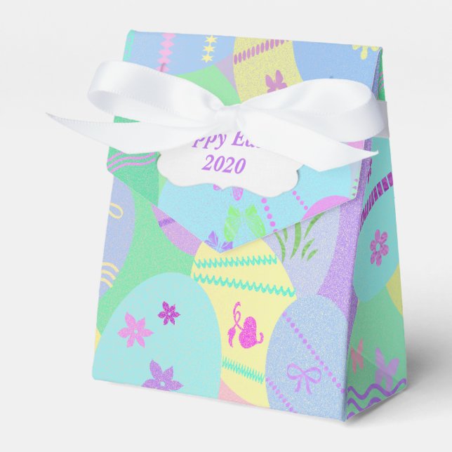Happy Easter eggs design Favor Box (Front Side)