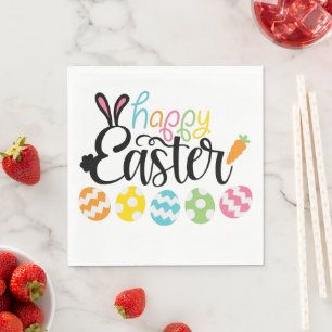 Happy Easter Eggs Napkin