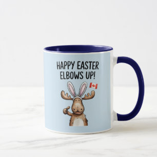 Happy Easter Elbows Up Mug