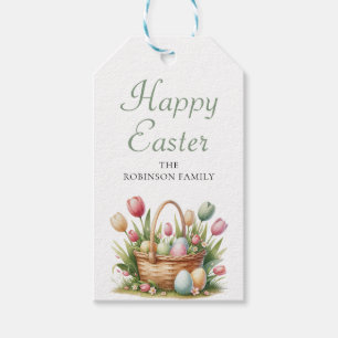 Happy Easter Elegant Floral Modern Gift Tags
