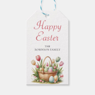 Happy Easter Elegant Floral Modern Gift Tags
