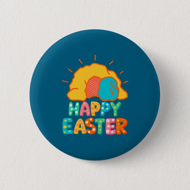 Happy Easter Empty Tomb  2 Inch Round Button (Front)