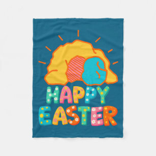 Happy Easter Empty Tomb  Fleece Blanket