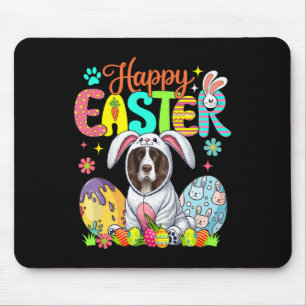 Happy Easter English Springer Spaniel Cosplay Bunn Mouse Pad