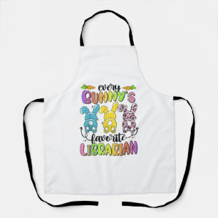 Happy Easter Every Bunny Is Favourite Librarian Ra Apron