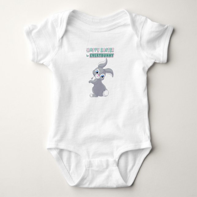  Happy Easter EveryBunny Baby Bodysuit (Front)