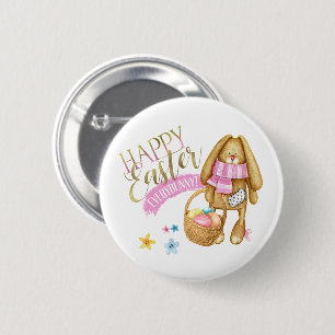 Happy Easter Everybunny ID640 2 Inch Round Button
