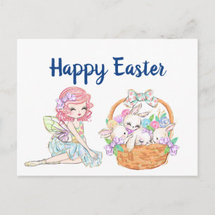 Happy Easter Fairy Postcard