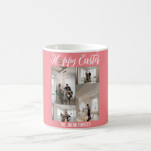 Happy Easter family, easter four photo collage  Coffee Mug