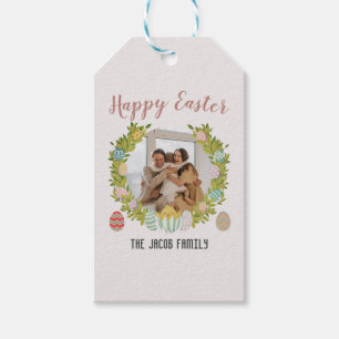  Happy Easter family, happy family one photo   Gift Tags