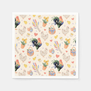 Happy Easter Family (Old Lace) – Napkins