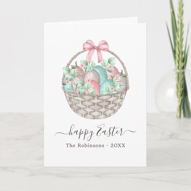 Happy Easter Family Photo Holiday Card (Front)