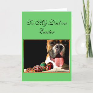 Happy Easter Father Boxer greeting card