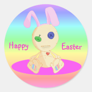 Happy Easter feat Lil Cushy Classic Round Sticker