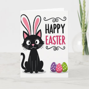 Happy Easter Feline Art Card