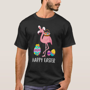 Happy Easter Flamingo Wear Bunny Ear T-Shirt