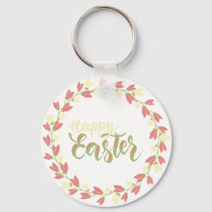 Happy Easter floral/flowers Keychain