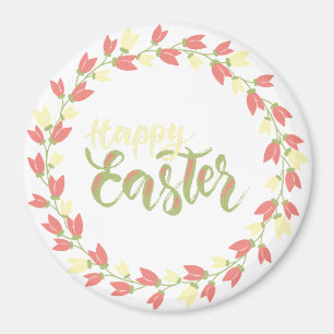 Happy Easter floral/flowers Magnet