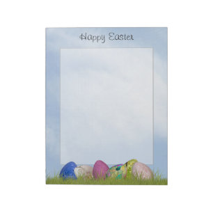 Happy Easter - Floral Photography Easter Eggs Notepad