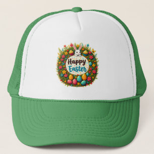Happy Easter – Floral Spring Wreath boné Trucker Hat