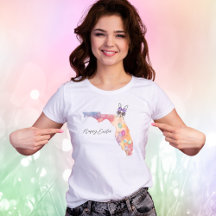 Happy Easter Florida State Pastel Eggs and Bunny