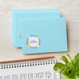 Happy Easter Flowers and Eggs  Envelope