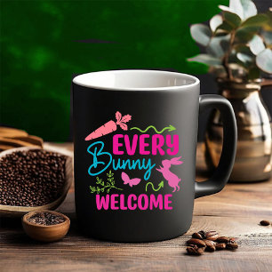 Happy Easter. Flowers Two-Tone Coffee Mug
