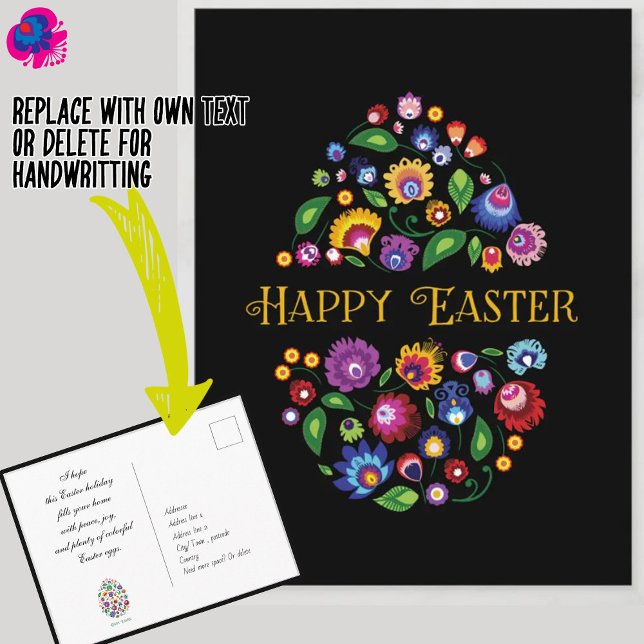 Happy Easter (folklore)  customizable Card (Creator Uploaded)