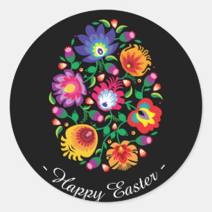 😍 Happy Easter (folklore) customizable Classic Round Sticker