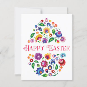 Happy Easter (folklore) customizable flat Card
