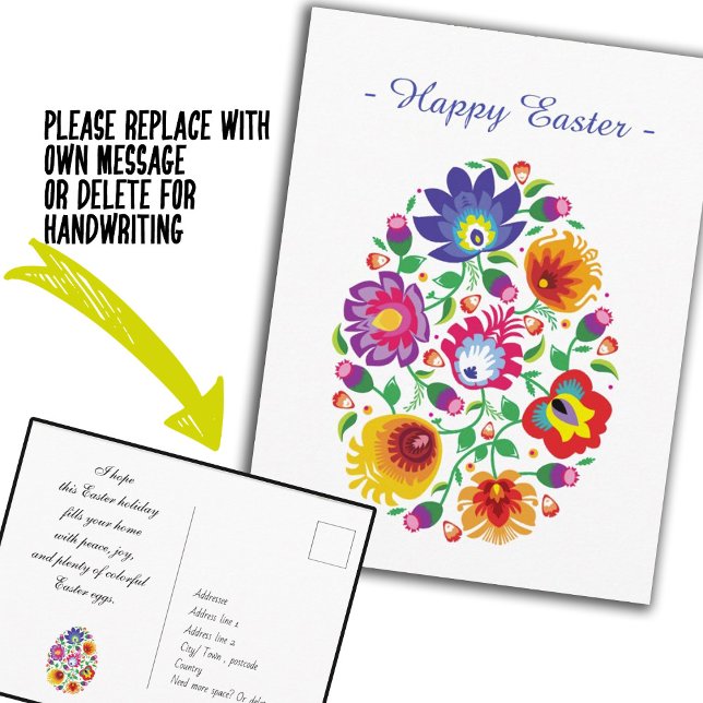 😍 Happy Easter (folklore)  customizable  Postcard (Creator Uploaded)