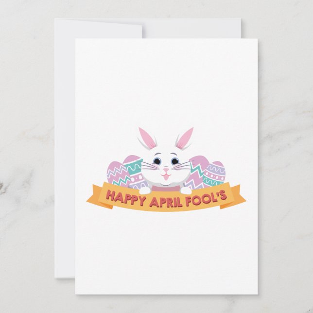 Happy Easter Fools Day April 1 2018 Holiday Card (Front)