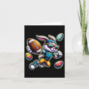 Happy Easter Football Boys Easter Bunny Funny East Card