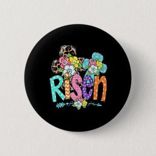 Happy Easter For Christian Girls Mom He Is Risen L 2 Inch Round Button