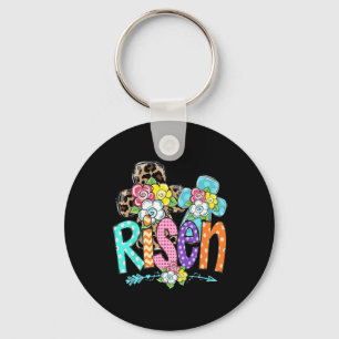 Happy Easter For Christian Girls Mom He Is Risen L Keychain