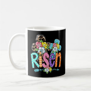 Happy Easter For Christian Mom He Is Risen Leopard Coffee Mug
